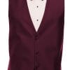 A burgundy vest with a suit rental and bow tie.