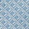 A blue and white geometric pattern fabric suitable for tuxedo rental.