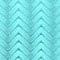 A close up of a turquoise chevron pattern in a tuxedo rental or suit rental shop.